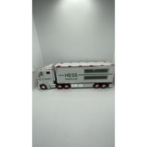 2003 Hess Toy Truck and‎ Race car Hauler With Lights Ramp And Back Doors
